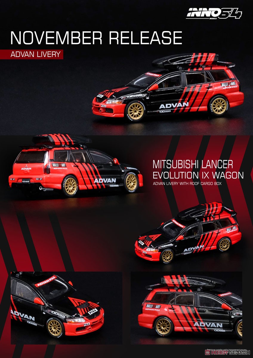 Mitsubishi Lancer Evolution IX Wagon `Advan` Livery with RaceCar Interior (with Roof Box) (Diecast Car) Other picture1