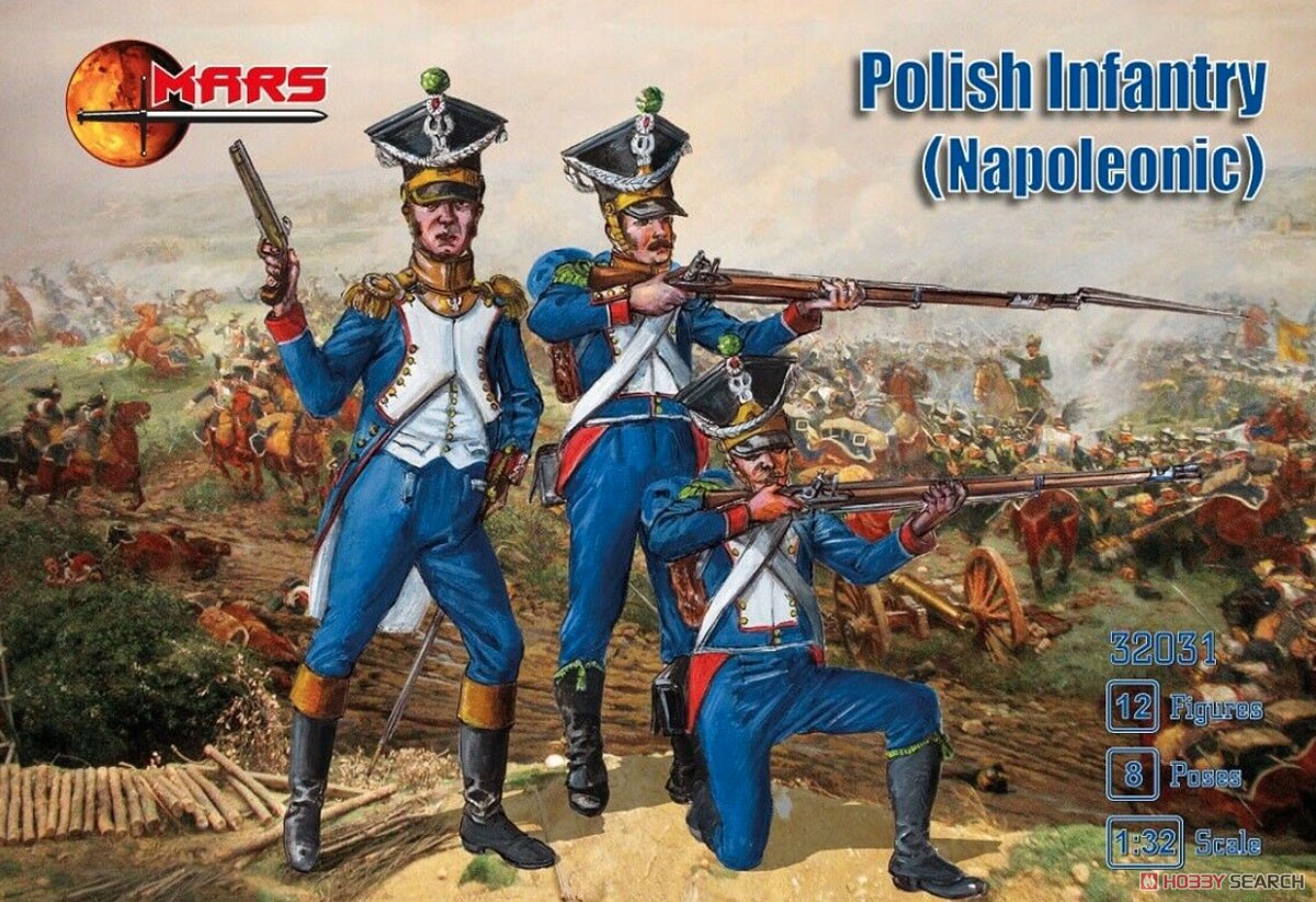 ポーランド歩兵 「ナポレオン戦争」 (12体/8ポーズ) (プラモデル) パッケージ1