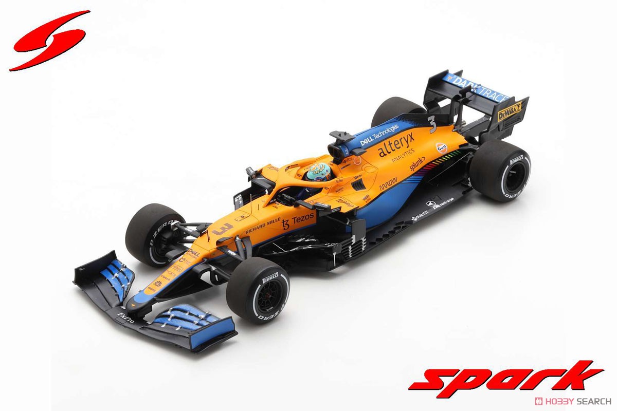 McLaren MCL35M No.3 McLaren Winner Italian GP 2021 Daniel Ricciardo With Pit Board (ミニカー) 商品画像1