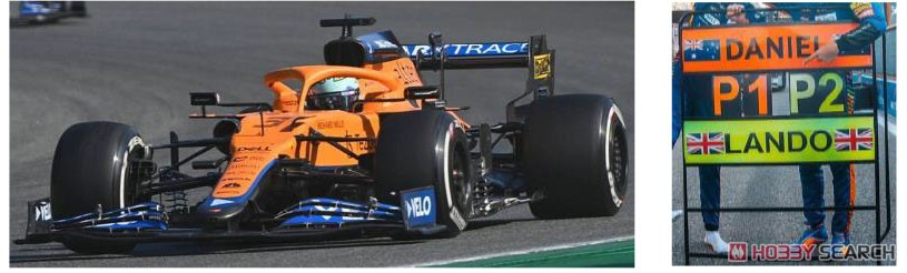 McLaren MCL35M No.3 McLaren Winner Italian GP 2021 Daniel Ricciardo with Pit Board (Diecast Car) Other picture1
