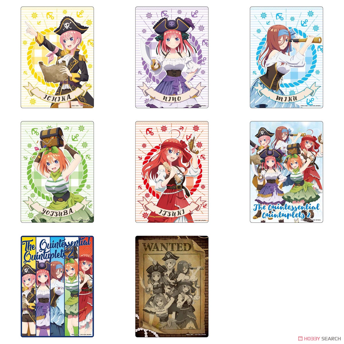 The Quintessential Quintuplets Season 2 Pirates B5 Pencil Board (Set of 8) (Anime Toy) Item picture1