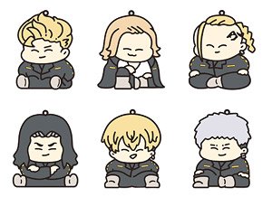 Tokyo Revengers Petanko Rubber Strap (Set of 6) (Anime Toy)