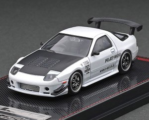 Mazda RX-7 (FC3S) RE Amemiya Matte Pearl White (Diecast Car)