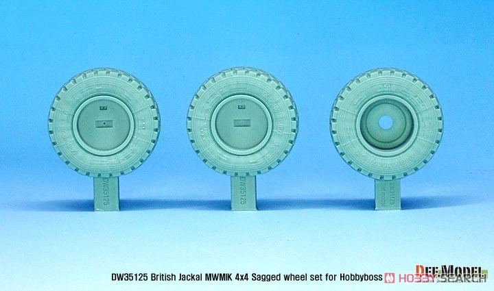 British Jackal MWMIK 4x4 Sagged Wheel Set (for Hobbyboss) (Plastic model) Other picture3