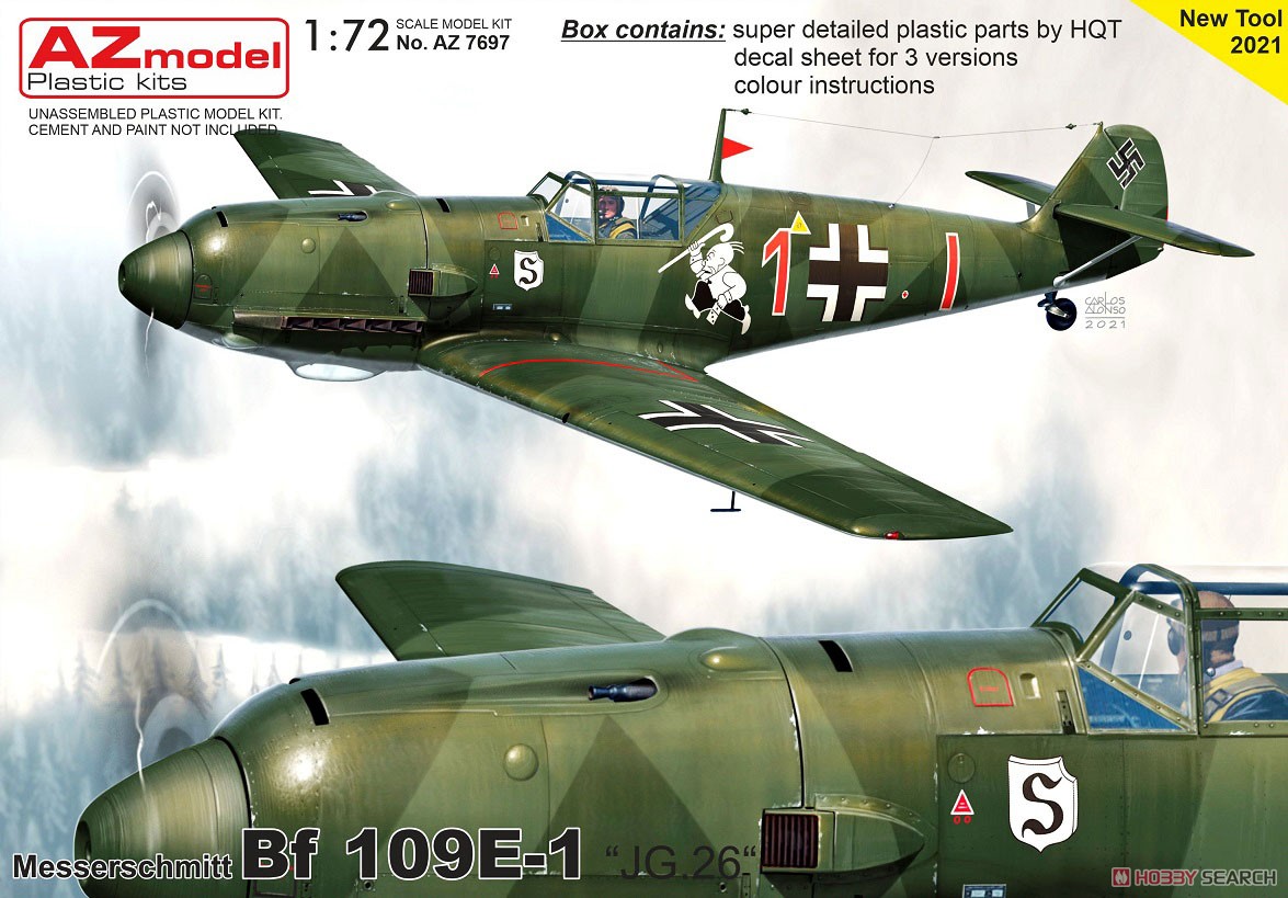 Bf109E-1 `JG.26` (Plastic model) Package1