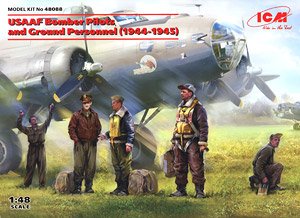 USAAF Bomber Pilots and Ground Personnel (1944-1945) (Plastic model)
