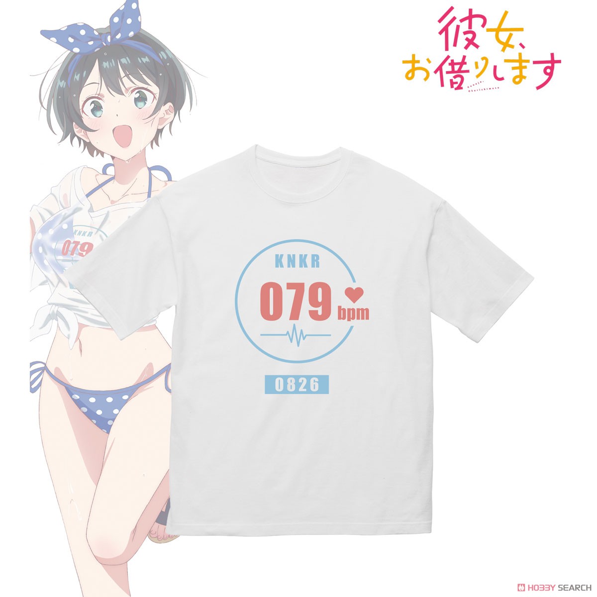 TV Animation [Rent-A-Girlfriend] [Especially Illustrated] Ruka Sarashina Beach Date Ver. Wear Big Silhouette T-Shirt Unisex M (Anime Toy) Item picture1