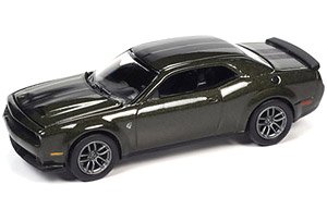 2019 Dodge Challenger Hellcat F8 Green / Carbon Stripe (Diecast Car)