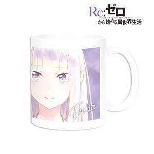 Re:Zero -Starting Life in Another World- Emilia Ani-Art Aqua Label Mug Cup (Anime Toy)