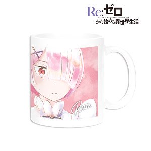 Re:Zero -Starting Life in Another World- Ram Ani-Art Aqua Label Mug Cup (Anime Toy)