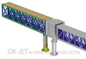 空港ターミナルビル からジェットウェイに繋がる ボーディング・ブリッジ (ガラスタイプ) (プラモデル)