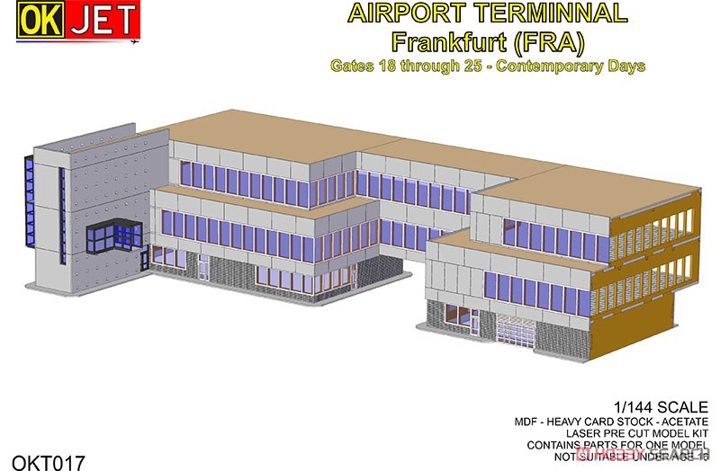 フランクフルト空港 (FRA)ターミナルビル 18ゲート～25ゲート (現在) (プラモデル) その他の画像1