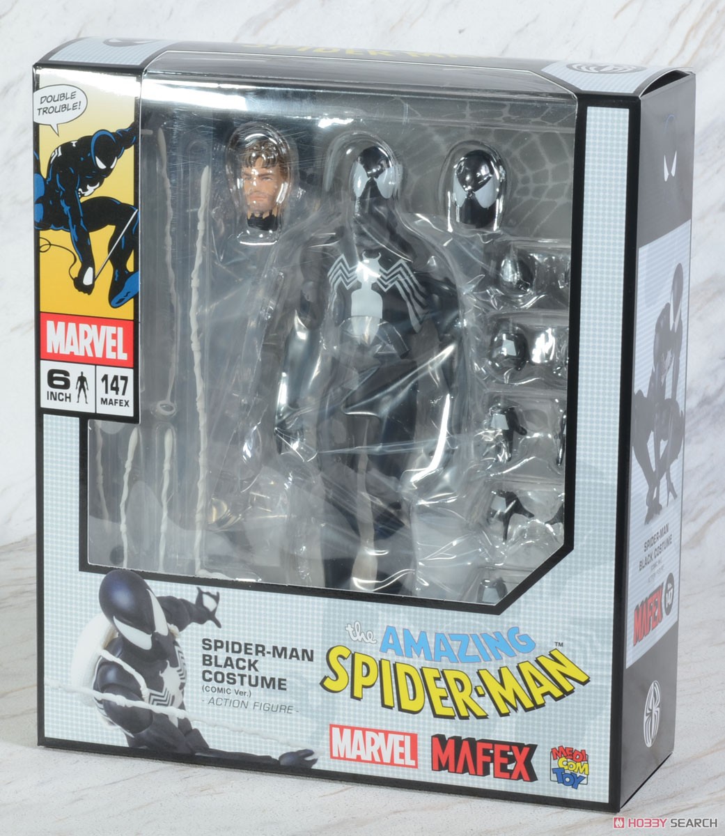 MAFEX No.147 SPIDER-MAN BLACK COSTUME (COMIC Ver.) (完成品) パッケージ1