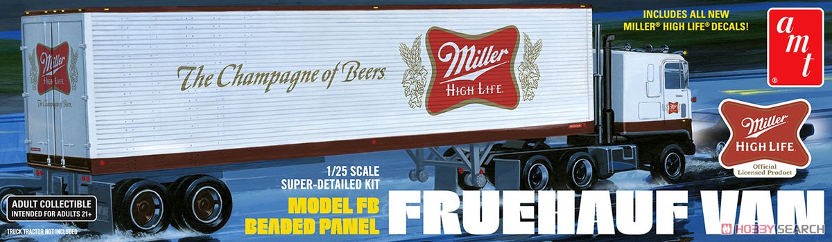 Fruehauf 40ft Semi Trailer `Miller Beer` (Model Car) Package1