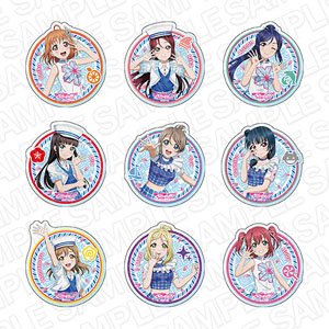 Love Live! Sunshine!! Acrylic Badge Smile Smile Ship Start! Ver. (Set of 9) (Anime Toy)
