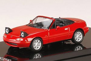 Eunos Roadster (NA6CE) / Open Retractable Headlights Classic Red (Diecast Car)