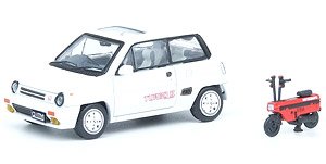 Honda City Turbo II White w/Motocompo Red (Diecast Car)