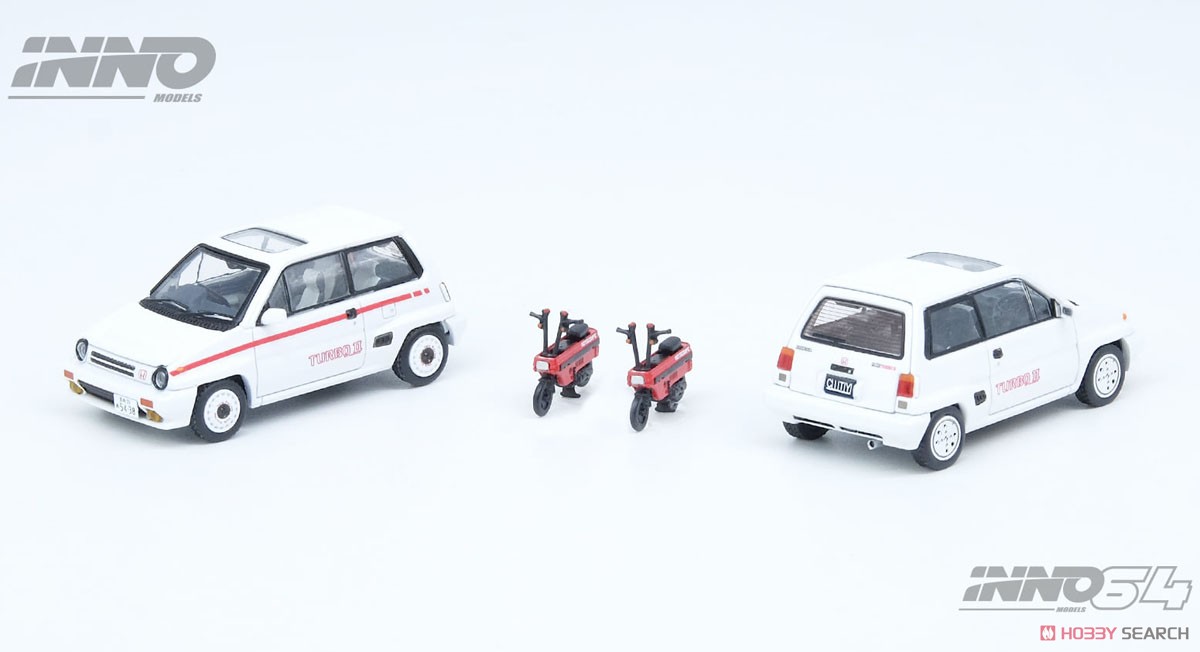 Honda City Turbo II White w/Motocompo Red (Diecast Car) Other picture3
