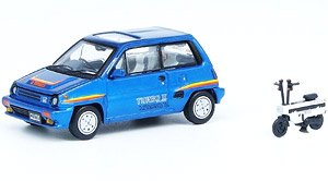 Honda シティ ターボII ブルー モトコンポ ホワイト 付属 (ミニカー)