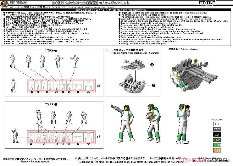 日本海軍 九六式 25mm 三連装機銃 w/フィギュア (プラモデル) その他の画像2