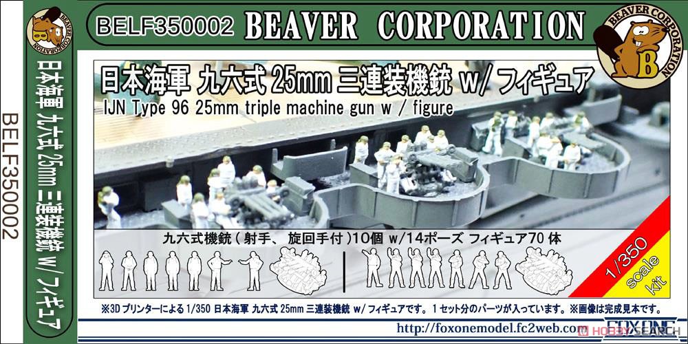 日本海軍 九六式 25mm 三連装機銃 w/フィギュア (プラモデル) パッケージ1