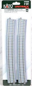 (HO) Unitrack Concrete Tie Superelevated Large Curved Track R1546-11.25 (4 Pieces) (Model Train)