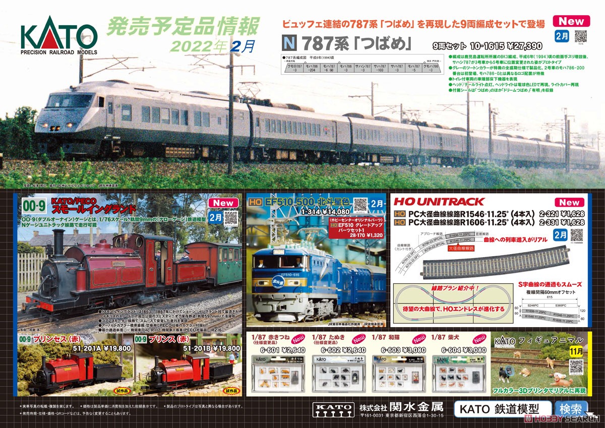 (HO) UNITRACK PC大径曲線線路 R1546-11.25° (4本入) (鉄道模型) その他の画像1