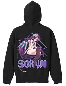 No Game No Life: Zero [Especially Illustrated] Schwi Full Color Zip Parka Brilliant Ver. Black M (Anime Toy)