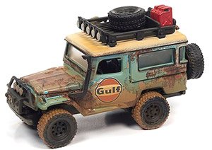 1980 トヨタ ランドクルーザー Gulf ブルー/ウェザード (ミニカー)