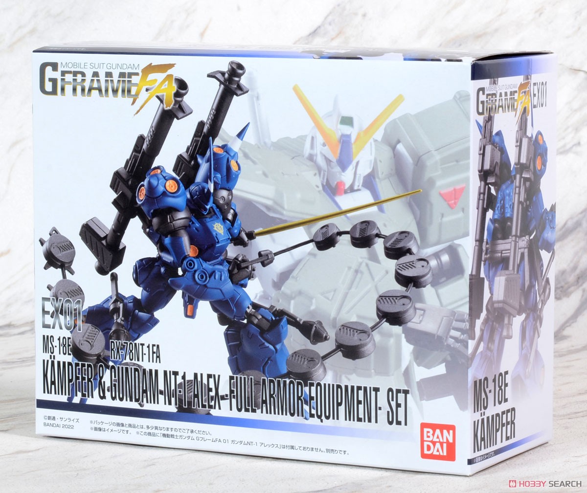 機動戦士ガンダム GフレームFA EX01 ケンプファー＆ガンダムNT-1 アレックス チョバムアーマーセット (食玩) パッケージ1