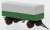(HO) トレーラー 2車軸 フラットベッド 幌付 グリーン/ブラック (鉄道模型) 商品画像1