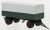 (HO) トレーラー 2車軸 フラットベッド 幌付 ダークグリーン/ブラック (鉄道模型) 商品画像1