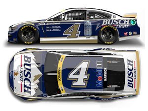 `ケビン・ハービック` #4 ブッシュライト ファンデザイン フォード マスタング NASCAR 2021 (ミニカー)