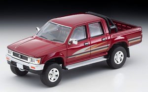 TLV-N256a Toyota Hilux 4WD Pick-Up Double Cab SSR 1991 (Red) (Diecast Car)