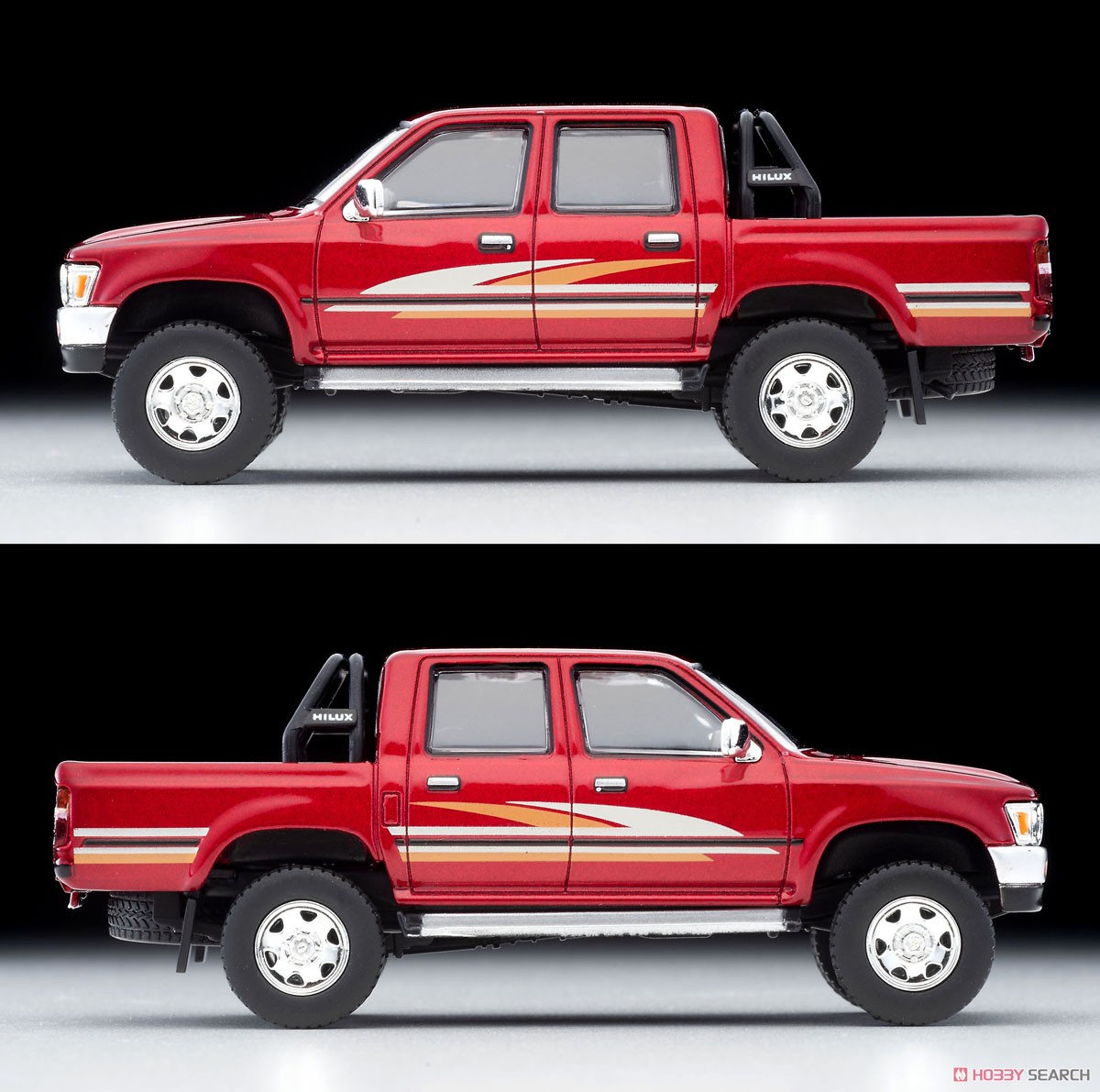 TLV-N256a Toyota Hilux 4WD Pick-Up Double Cab SSR 1991 (Red) (Diecast Car) Item picture2