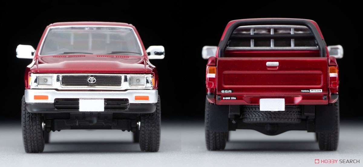 TLV-N256a Toyota Hilux 4WD Pick-Up Double Cab SSR 1991 (Red) (Diecast Car) Item picture3