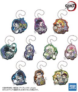 Demon Slayer: Kimetsu no Yaiba Pita! Deformed Night Patrol Acrylic Key Ring (Set of 10) (Anime Toy)