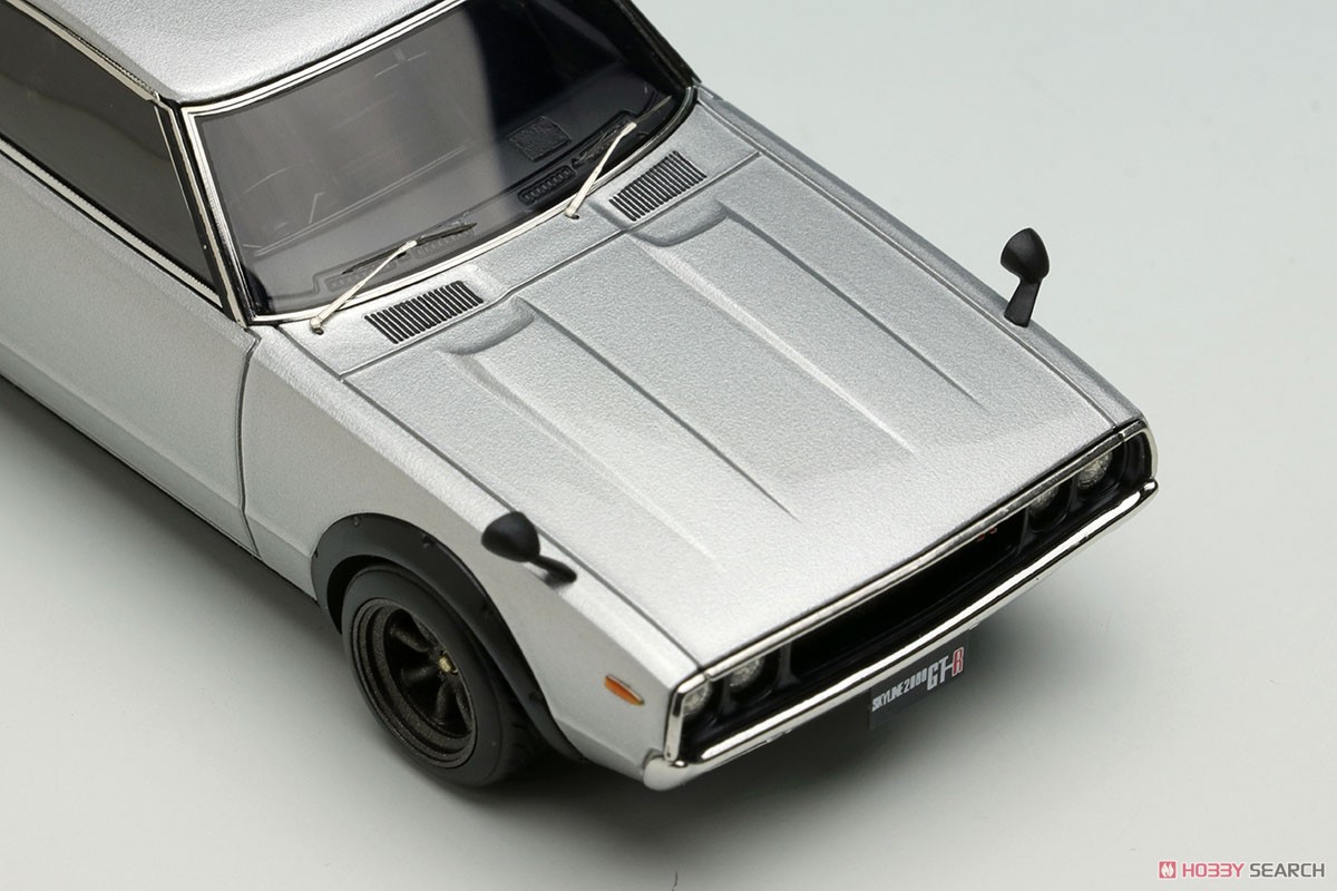 Nissan Skyline 2000 GT-R (KPGC110) 1973 (RS watanabe 8 spork) シルバー (ミニカー) 商品画像3