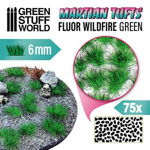 Martian Fluor Tufts - Fluor Wildfire Green (Material)