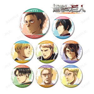 Attack on Titan Trading Ani-Art Aqua Label Can Badge (Set of 8) (Anime Toy)