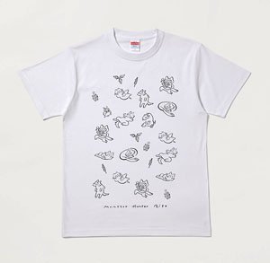 Monster Hunter Rise Line Art T-Shirt Gorogoro Palico S (Anime Toy)