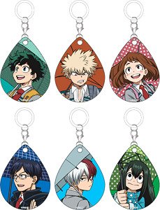 My Hero Academia Trading Acrylic Charm (Umbrella Maker) (Rainy Day) (Set of 6) (Anime Toy)