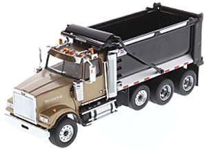 Western Star 4900 SF Tandem Dump Truck Gold / Black (Diecast Car)