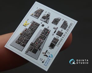F-16A 3D-Printed & Coloured Interior on Decal Paper (for Kinetic) (Plastic model)