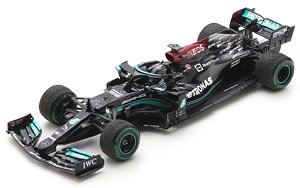 Mercedes-AMG Petronas Formula One Team No.44 F1 W12 E Performance Winner Russian GP 2021 100th F1 Victory Lewis Hamilton with Pit Board (Diecast Car)