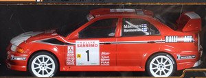 三菱 ランサー RS エボリューション VI 1999年ラリー・サンレモ 優勝 #1 T.Makinen/R.Mannisenmaki (ミニカー)