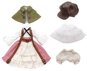 Lil` Fairy -Casquette & Steampunk Dress Set- (Light Brown x Pink) (Fashion Doll)