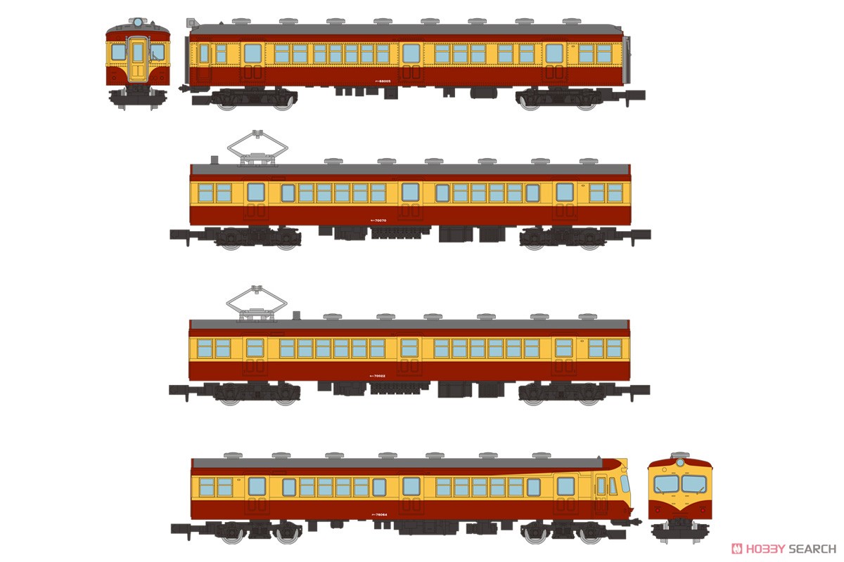 鉄道コレクション 国鉄 70系 新潟色 4両セットB (4両セット) (鉄道模型) その他の画像1