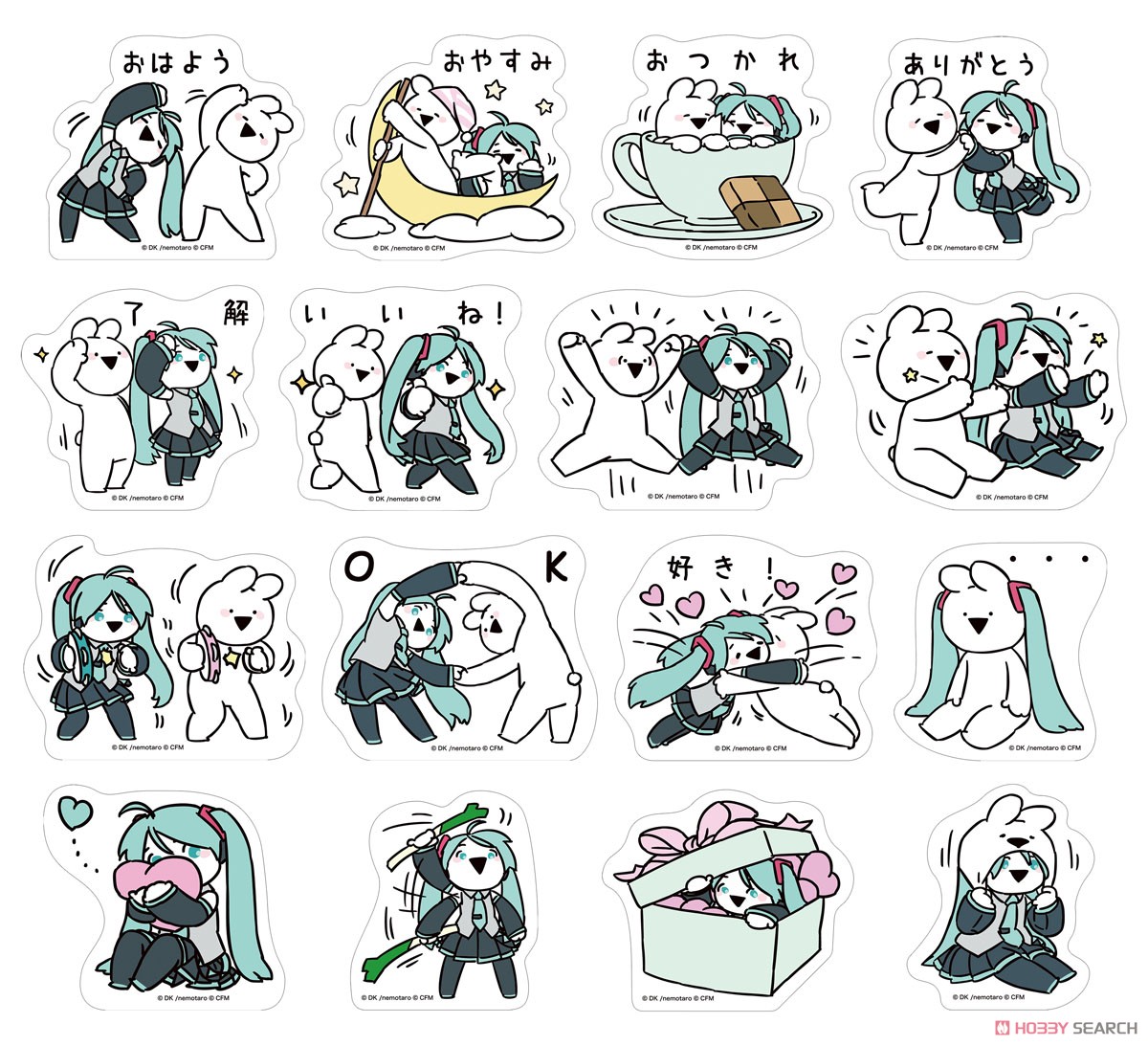 Hatsune Miku Series Sticker H Over Action Rabbit Collaboration (Anime Toy) Other picture1