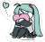 Hatsune Miku Series Sticker M Over Action Rabbit Collaboration (Anime Toy) Item picture1